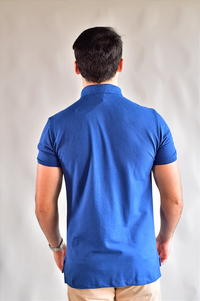 Camisa Gola Polo RL Small Pony Color - Azul Acero