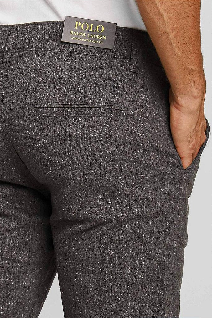 Calça Masculina em Linho RL Straight Fit - Chumbo