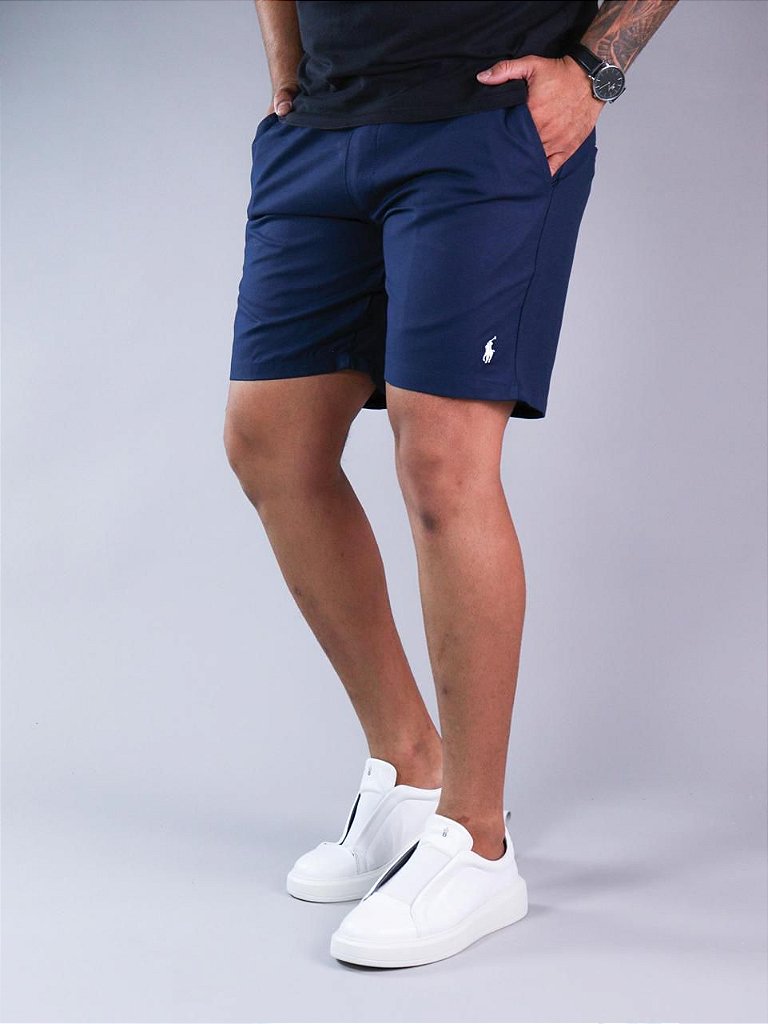 Bermuda Masculina em Linho RL - Azul Marinho