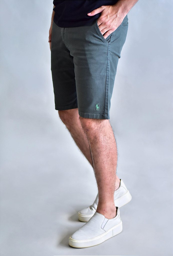 Bermuda Masculina Sarja RL - Verde Musgo