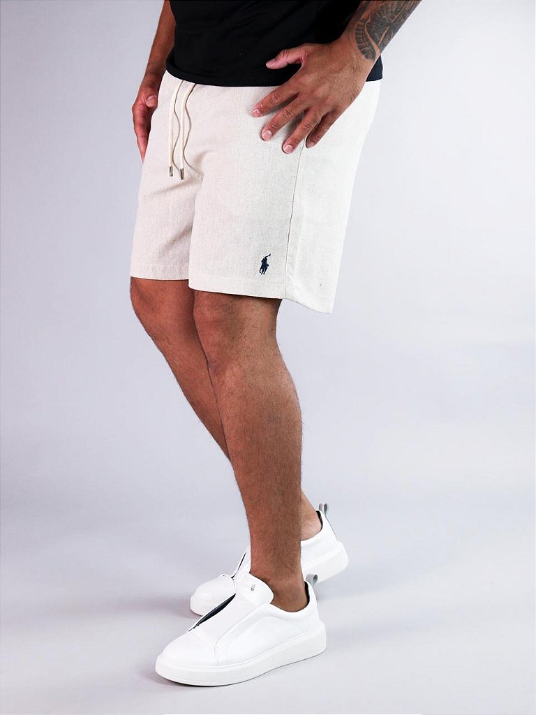 Short Linho Ralph Lauren Cordão - Palha