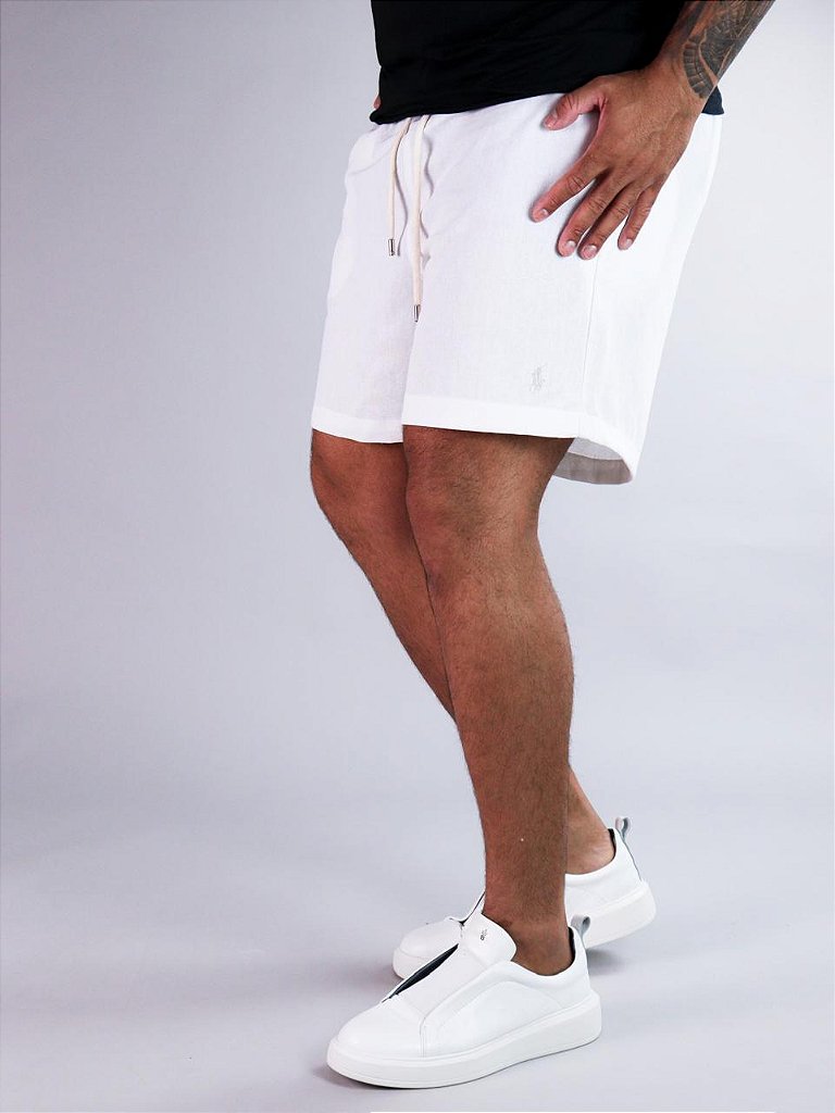 Short Linho Ralph Lauren Cordão - Branco